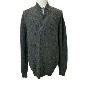 K-117 Goodfellow & Co Men's Large Ribbed Knit Pullover Sweater Dark Green